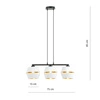 Lampa wisząca Emibig PIANO 3 Biały/GOLD 1182/3