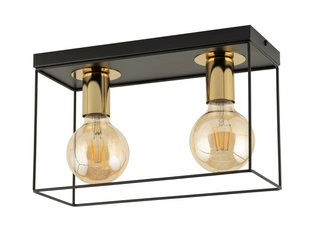 Lampa Sigma VOX 2 Plafon czarny/złoty 40703