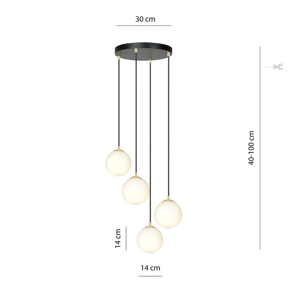 Lampa wisząca Emibig ROYAL 4 BL 1243/4