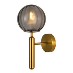 Kinkiet RAVENA E27 wys. 31cm | mosiądz/dymiony