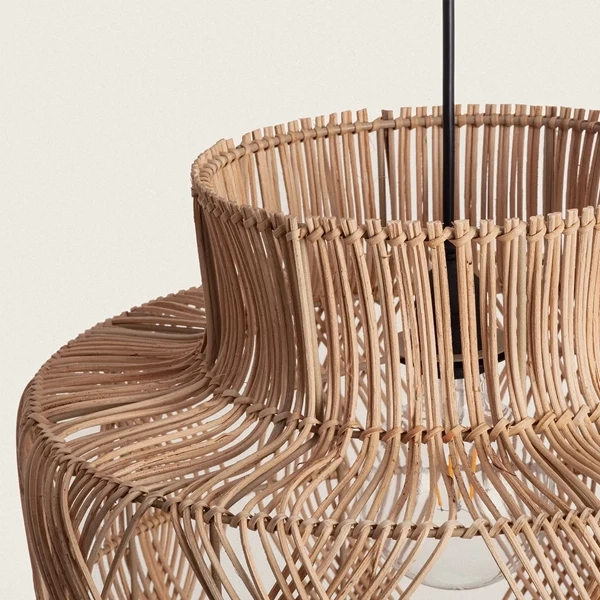 Lampa Wisząca Boho z Rattanu Zewnętrzna Abruzzo Martina 40cm E27