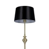 Prima gold lampa podłogowa złoty satynowy 1x60w e27 abażur czarny