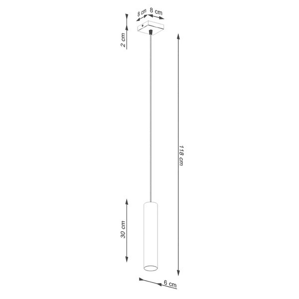 Lampa wisząca LAGOS 1 ochra czerwona