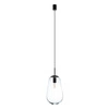 Lampa wisząca PEAR BLACK M wys. klosza 51,5cm E27 | czarny/transparentny 7798