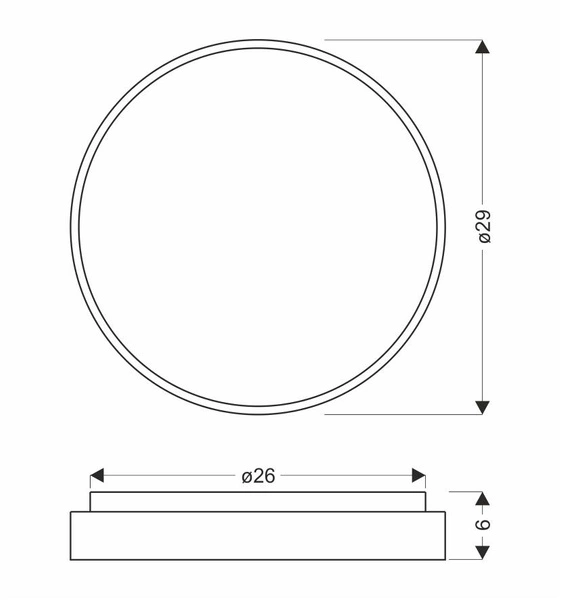 Texas lampa sufitowa plafon biały 15w led 29 cm klosz biały efekt sky
