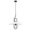 Lampa wisząca ALFA CHEE CZARNO-BIAŁA 1xE27 47cm | 60623