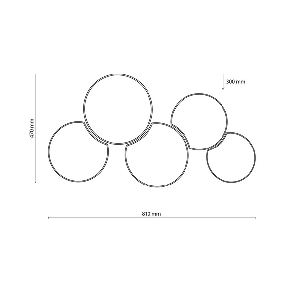 Nowoczesna lampa sufitowa MONA WHITE 3443 5xE27 3443