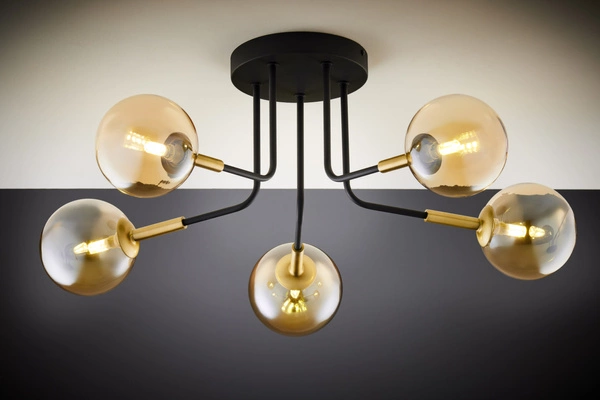 Nowoczesna Lampa sufitowa BURANO wys. 31cm 5xG9 14W IP20 | Złoty