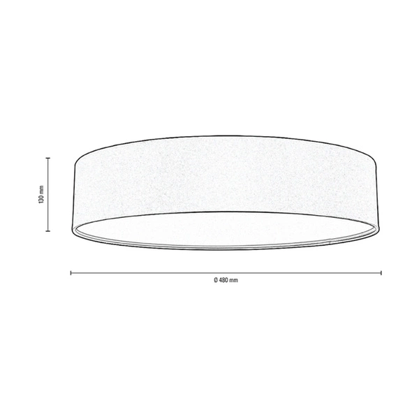 Lampa sufitowa Josefina 4xE27 maks. 25W biały metal/brązowy klosz z tkaniny 4794812