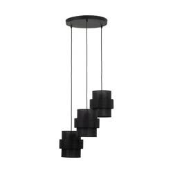 CALISTO BLACK LAMPA WISZĄCA 3  KOŁO 5981