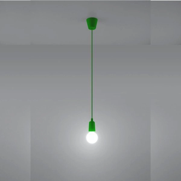 Lampa Wisząca DIEGO 1, PCV Zielona, E27 60W, SL.0581