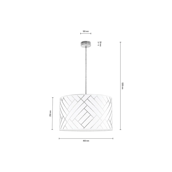 Punto Lampa Wisząca 1xE27 Max.60W Dąb Olejowany/Transparentny PVC/Multikolor 164940174
