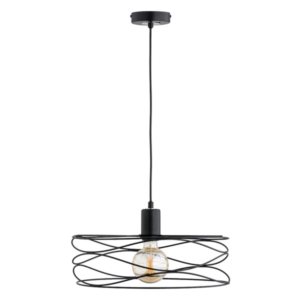 Lampa wisząca ALFA DIUK BIG CZARNA 1xE27 42cm | 61260