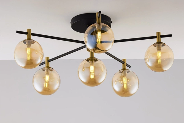 Nowoczesna Lampa sufitowa FIGARO wys. 34cm 6xG9 14W IP20 | Złoty