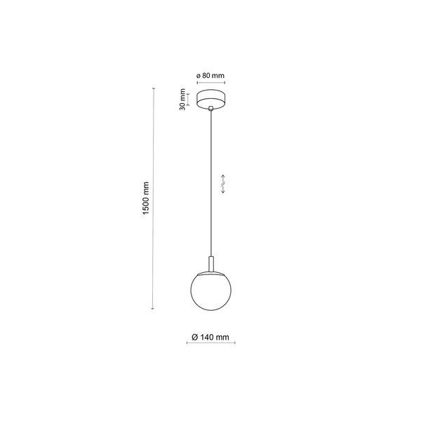 CADIX GOLD LAMPA WISZĄCA 1 PŁ 759