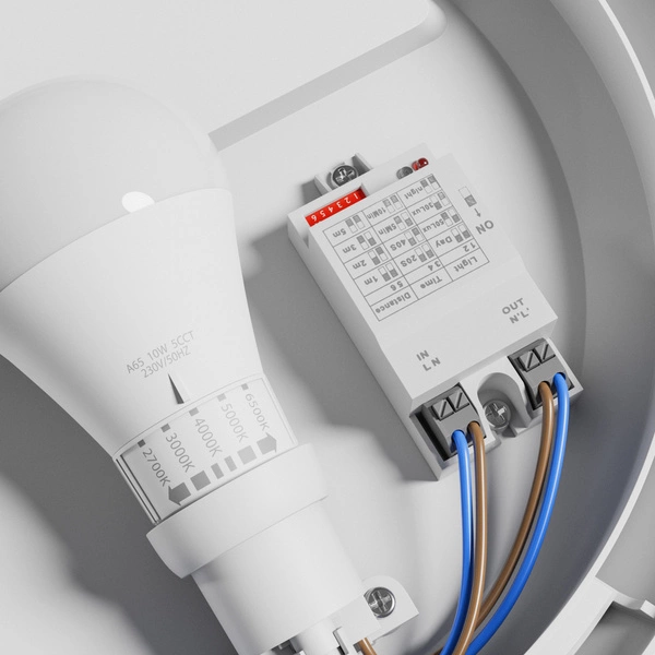 NYMPHEA OMNI WHITE SENSE E27 230V IP65 IK08 FI300X90MM BIAŁY OKRĄGŁA CZUJNIK RUCHU