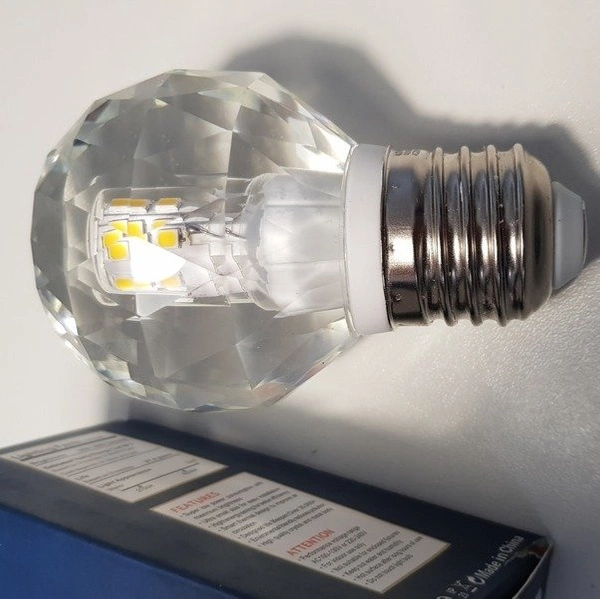 Żarówka LED E27 4,3W neutralna 4000K ozdobna kryształowa kulka