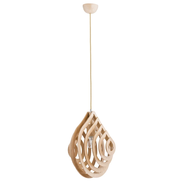 Lampa wisząca ALFA KARNAK DREWNIANA 1xE27 35cm | 60305