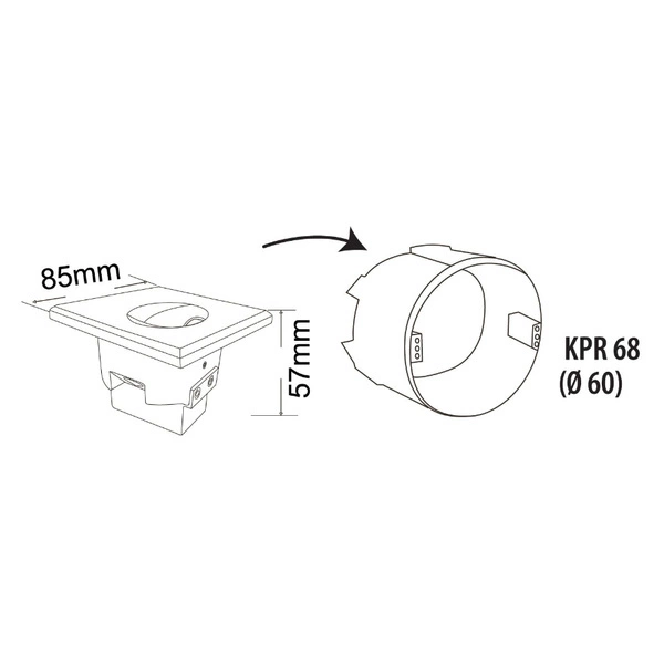 Lampa wpuszczana LED barwa neutralna DECENTLY S1 3W IP20 | biały