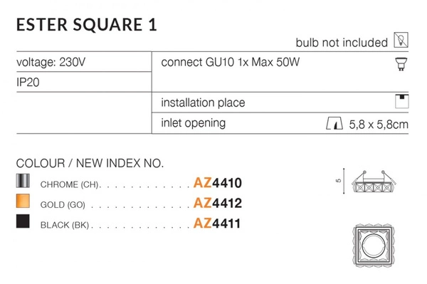 Azzardo ESTER S 1 CH 4410