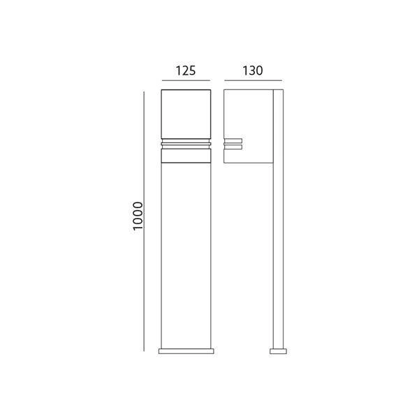 Lampa ogrodowa QUAZAR 12 CZARNA