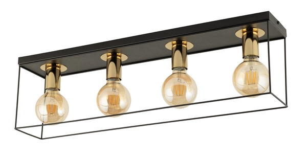 Lampa Sigma VOX 4 Plafon czarny/złoty 40705