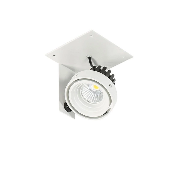 Oprawa wpuszczana Patrizio Single śr. 8,5cm 12W LED neutralna biel 4000K | biały/czarny