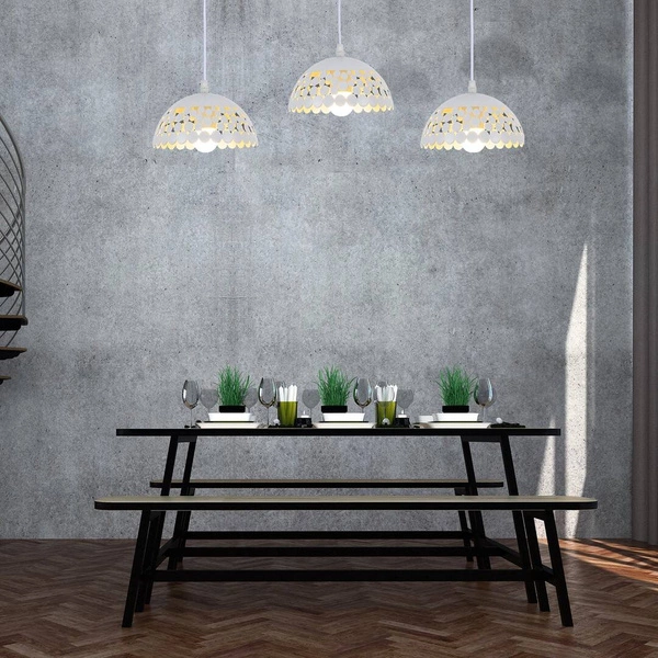 Lampa wisząca LISA , ML6139, biały/złoty, 3x60W E27