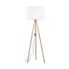 Stylowa lampa podłogowa buk TOKYO E27 60W wys. 148cm | biały 5299