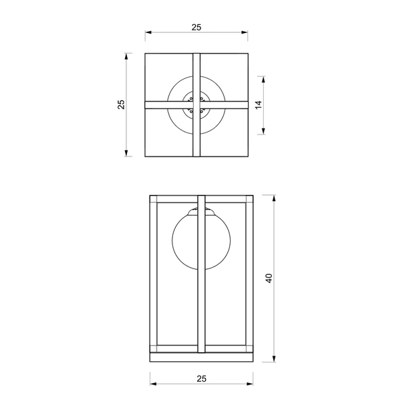 Lampa stołowa DIEGO, MLP8571, czarna z białym kloszem, 1x40W E14