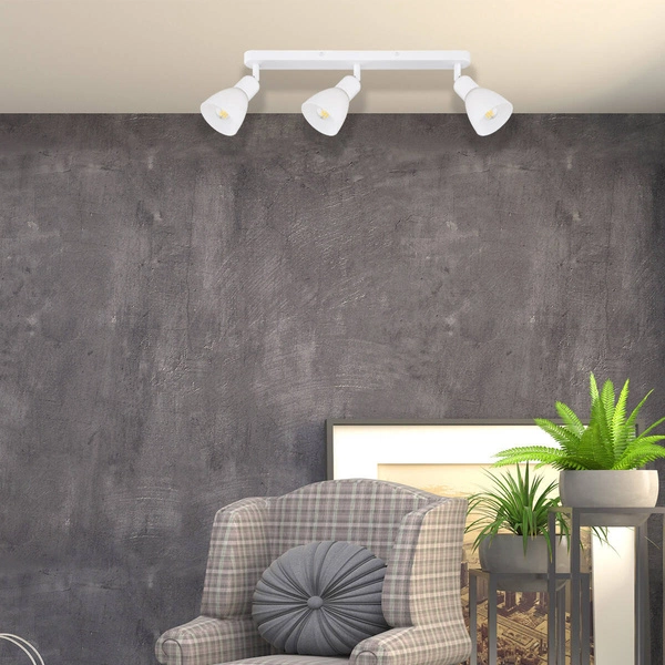 Lampa sufitowa, spot Malta 3, biała, 3x40W E14