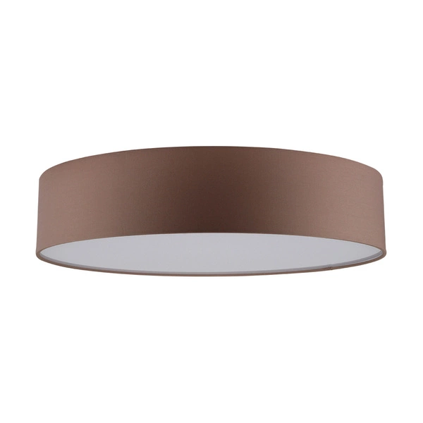 Lampa Sufitowa Josefina 1xLED Zintegrowana 2600lm 2700K 30W Biały Metal/Brązowy Klosz Tkaniny 4794802