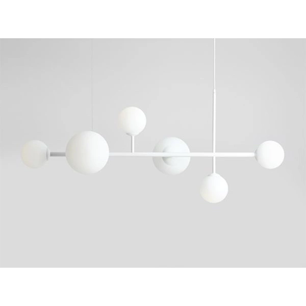 Aldex Lampa wisząca DIONE 6 1092K, biała, 2x60W E27 + 4x40W E14