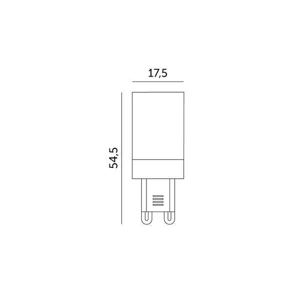 Żarówka ceramiczna LED G9 4W barwa CIEPŁOBIAŁA 3000K