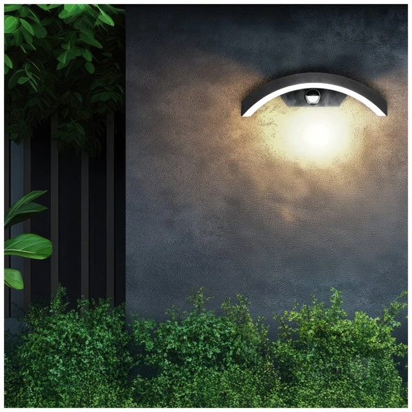 Kinkiet zewnętrzny nad drzwi z czujnikiem ruchu LED OME 10W 4000K LX IP54 czarny