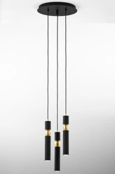 Nowoczesna Lampa wisząca ALAS wys. 35-136cm 3xG10 14W IP20 | Złoty