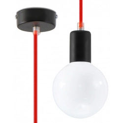 Lampa Wisząca EDISON SL.0155 czarny/czerwony 1xE27