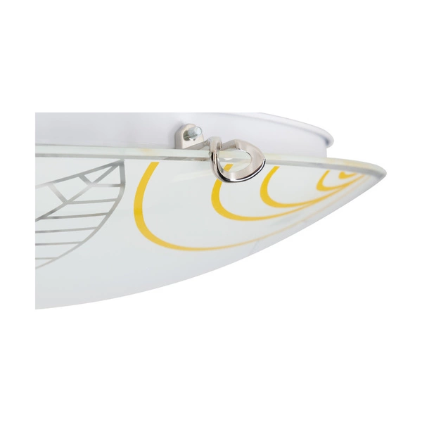 Lampa sufitowa Indiana w zestawie 1xLED Zintegrowany 2600lm 2700K 30W Chrom Metal/Biało-Brązowe Szkło 4455112