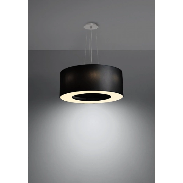 Nowoczesna lampa wisząca SATURNO SL.0748 50 cm czarna 5xE27