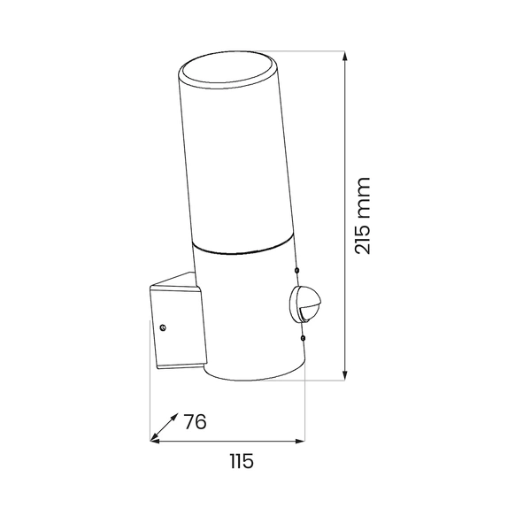Kinkiet na elewację z czujnikiem ruchu Harlem 1xE27 IP44 PIR