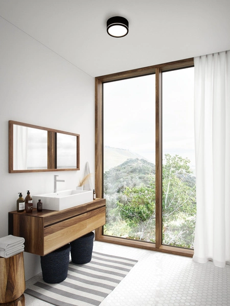 Lampa sufitowa AvaSmart LED 2700K Biała ciepła Aluminium | Czarny