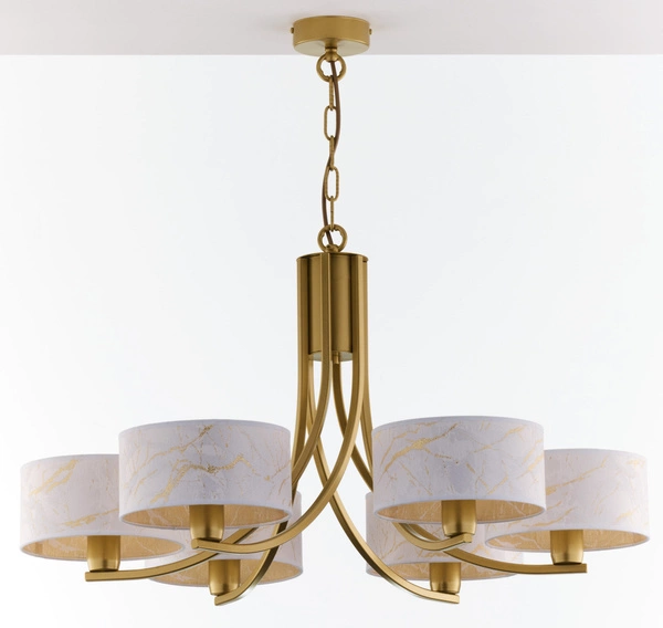 Klasyczny Żyrandol ARTHUR wys. 71cm 6xE27 15W IP20 | złoty połysk