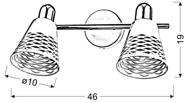Lampa sufitowa/kinkiet DISCOVERY listwa 92-62161 chrom/biały 2xE14