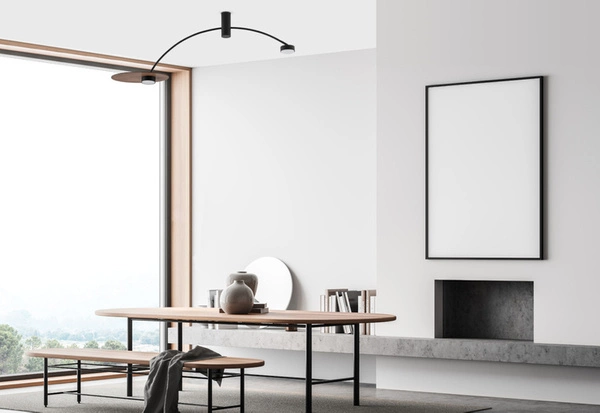 Lampa sufitowa HEFT 110cm 2xGX53 | czarny/brązowy 10356