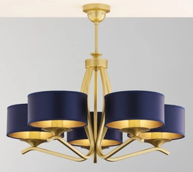 Klasyczny Żyrandol KASZMIR wys. 58cm 5xE27 15W IP20 | złoty połysk