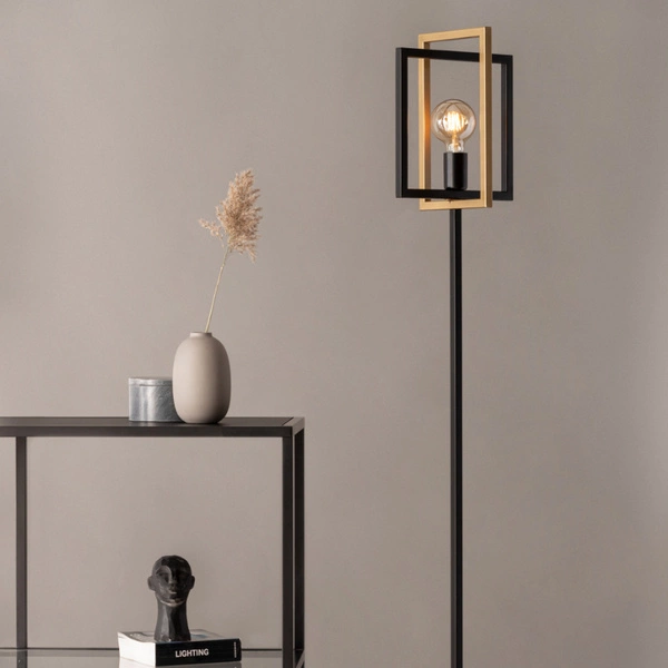 Nowoczesna lampa stojąca EDEN E27 60W wys. 161cm | czarny