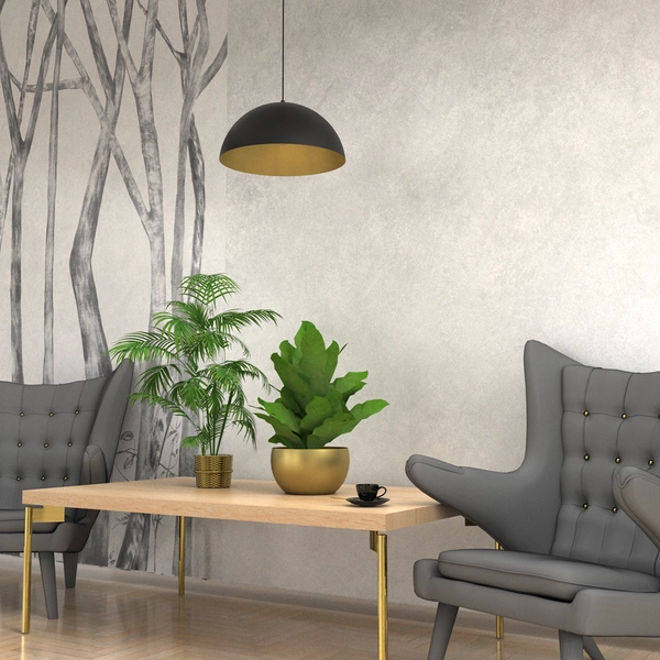 Lampa wisząca BETA, MLP7896, 35 cm, czarny/złoty, 1x60W E27