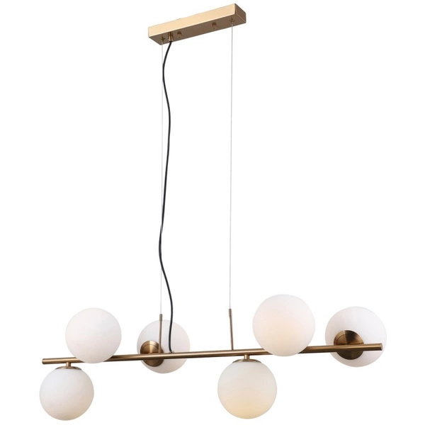 Lampa wisząca RADDI dł. 91cm 6xG9 | złoty/biały