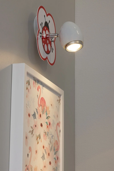 Kinkiet dziecięcy biedronka FLY dla dziewczynki 1x GU10 2109102