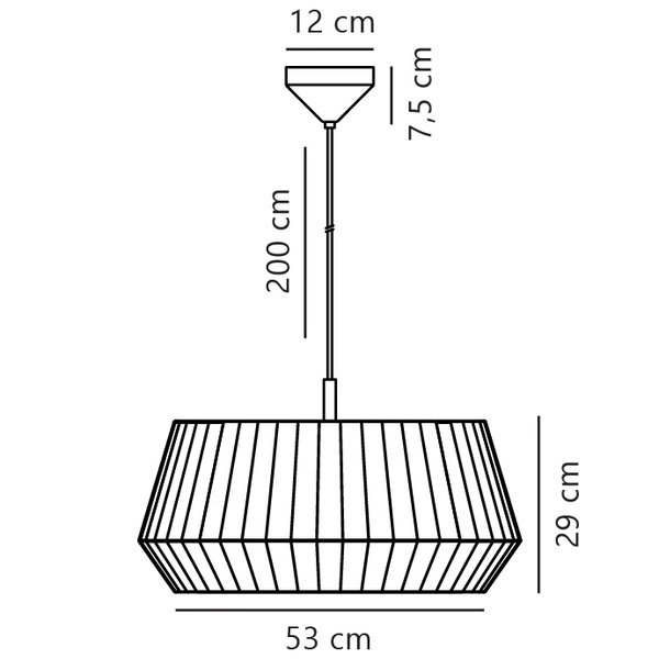 Lampa wisząca DICTE E27 60W Tekstylia | Biały